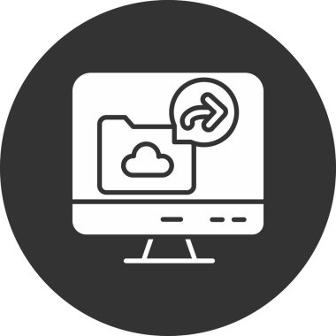 veri depolama düz vektör simgesi