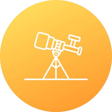 teleskop simgesi vektör illüstrasyonu