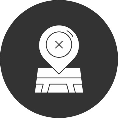 konum simgesi soyut arkaplanda izole edildi