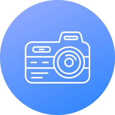 Kamera simgesi, vektör illüstrasyonu