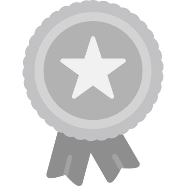 Rozet düz vektör simgesi