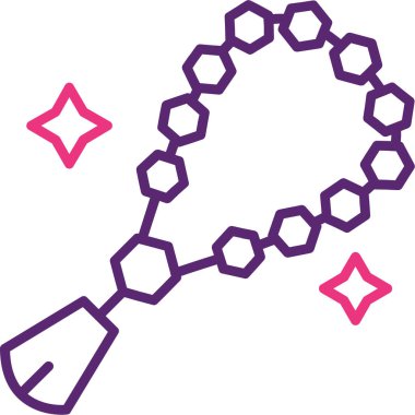 Güzellik ve moda simgelerinin vektör çizimi