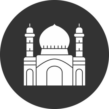 Bir cami simgesinin vektör illüstrasyonu
