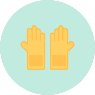 Eldiven simgesi vektör illüstrasyonu