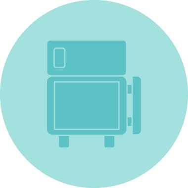 bavul basit simgesi, vektör illüstrasyon