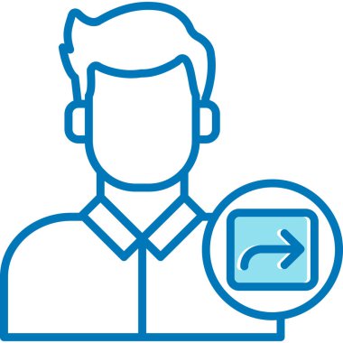 İnsan simgesinin vektör illüstrasyonu