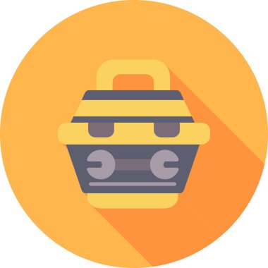 Yiyecek ikonu uzun gölgeli içecek