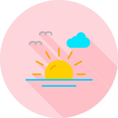 Hava durumu. Web simgesi basit illüstrasyon