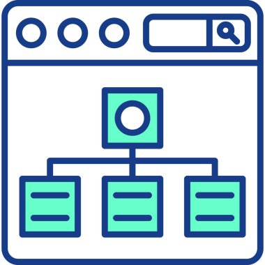Sunucu. Web simgesi basit illüstrasyon