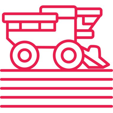 Traktör. Web simgesi basit illüstrasyon