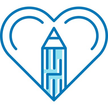 Kalp ikonu vektör illüstrasyonu