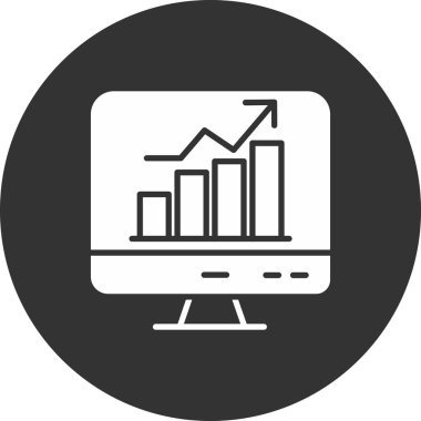 iş ve teknoloji düz vektör simgesi.