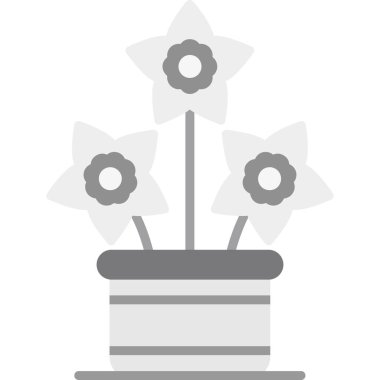 Çiçek. Web simgesi basit illüstrasyon