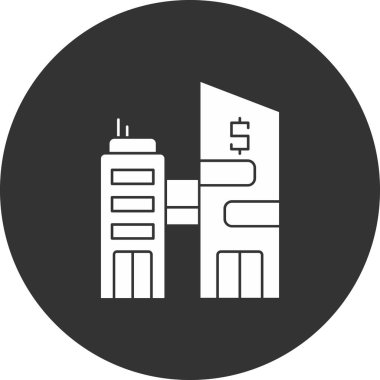 Modern bir binanın vektör çizimi