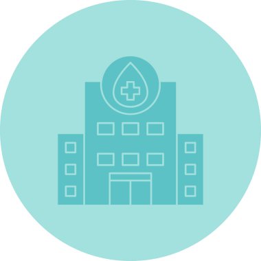 Bina. Web simgesi basit illüstrasyon