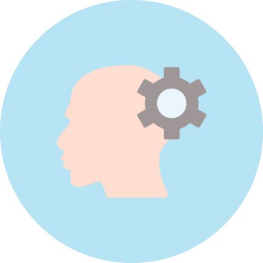 Beyin vitesi düz vektör simgesi