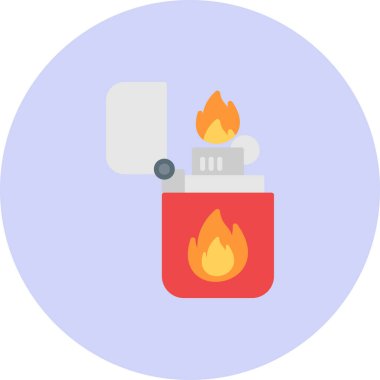 Yangın. Web simgesi basit illüstrasyon