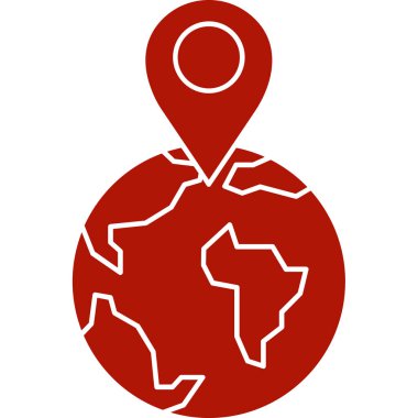 harita pin ikonu vektör illüstrasyonu