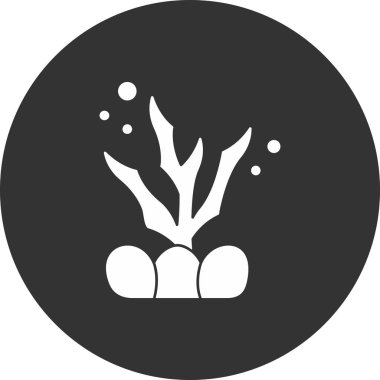 Bir bitki simgesinin vektör illüstrasyonu