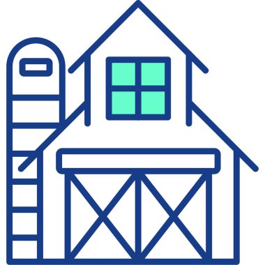 çiftlik evi simgesi - taslak biçimi