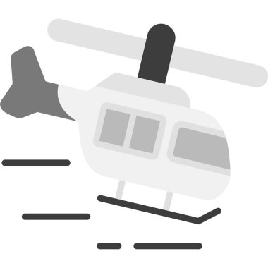 Helikopter simgesi vektör illüstrasyonu