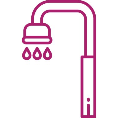 Duş. Web simgesi basit illüstrasyon