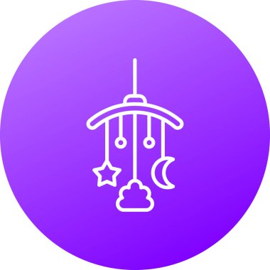 Ay ikonu vektör illüstrasyonu