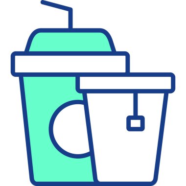 Bardak bardağı simgesi - taslak biçiminde