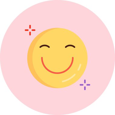 Gülümse ikonu. vektör illüstrasyonu