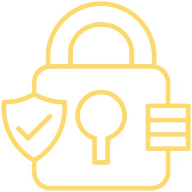 Kilit. Web simgesi basit illüstrasyon