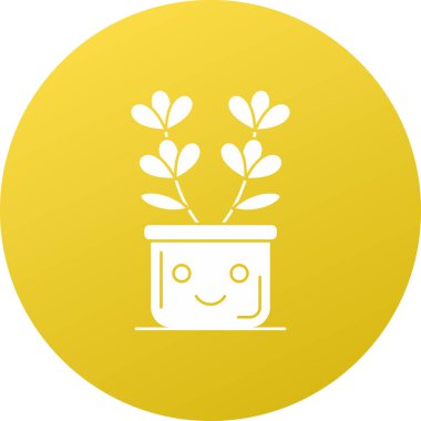 Bir bitki simgesinin vektör illüstrasyonu