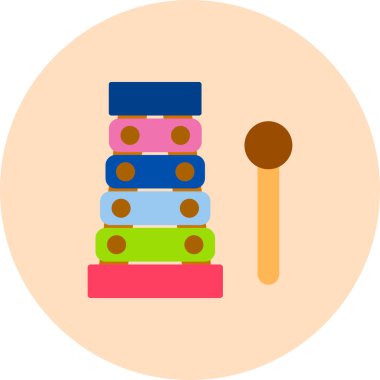 Yiyecek ve içecek ikonunun vektör illüstrasyonu