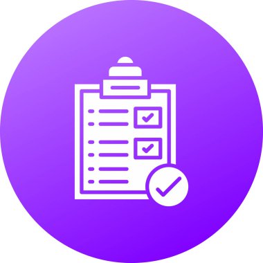 trend biçimi izole edilmiş arkaplanda kontrol listesi simgesi