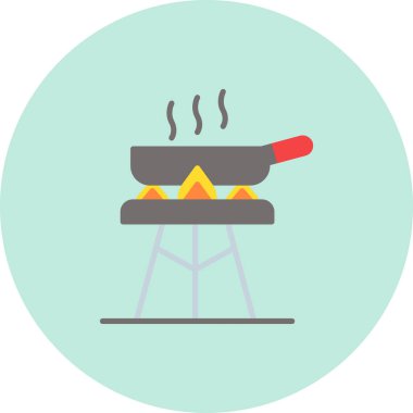 Mangal. Web simgesi vektör illüstrasyonu