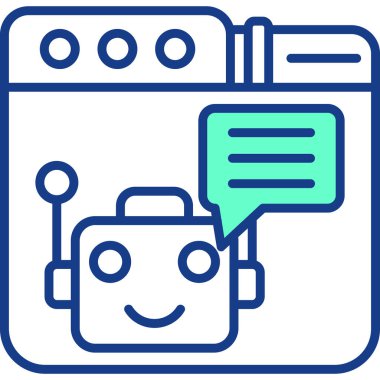 Konuş. Web simgesi basit illüstrasyon