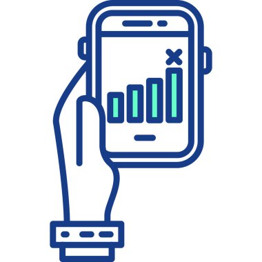 Akıllı telefon simgesinin vektör illüstrasyonu