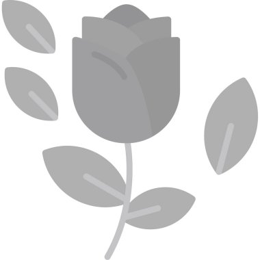 Gül. Web simgesi basit illüstrasyon