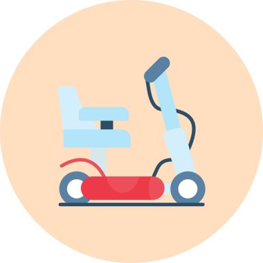 Elektrikli scooter ikonu. Web için scooter vektör simgelerinin basit çizimi