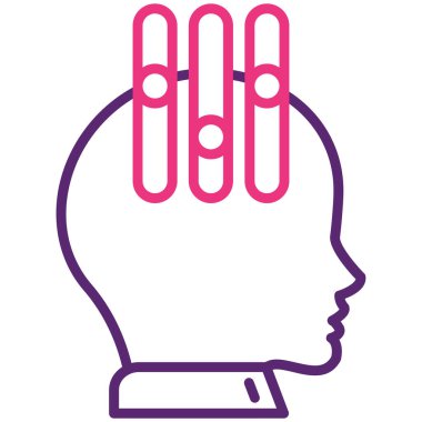 Beyin. Web simgesi basit illüstrasyon