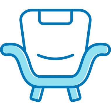 Sandalye. Web simgesi basit illüstrasyon