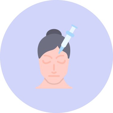 Göz damlası olan kadın, düz tasarım.