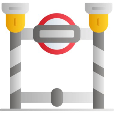 Demiryolu bariyeri simgesi, basit biçim