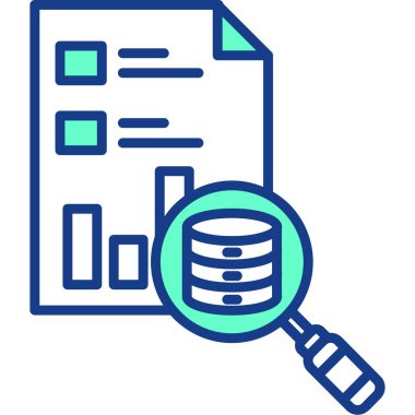 Veri analizi. Web simgesi basit illüstrasyon