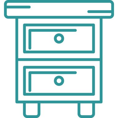 Mobilya. Web simgesi basit illüstrasyon