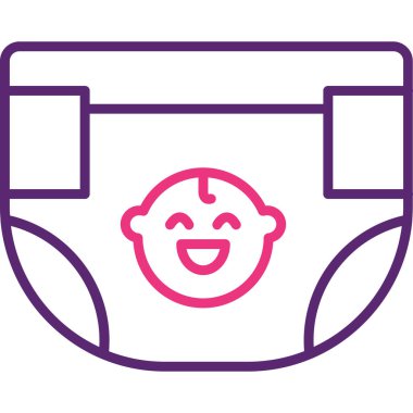 bebek bezi ikonu vektör çizimi tasarımı