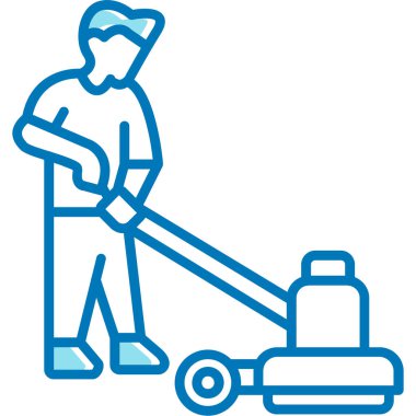 Düz biçimli temizlik işi simgesi