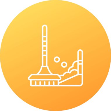 Bir fabrika simgesinin vektör illüstrasyonu