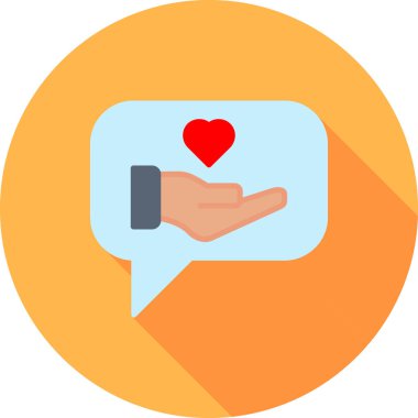 Kalp simgesi, vektör illüstrasyonu basit tasarım