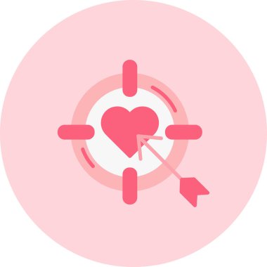 Kalp vektör simgesi modern basit vektör çizimi