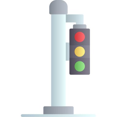 Trafik ışığı simgesi, düz vektör